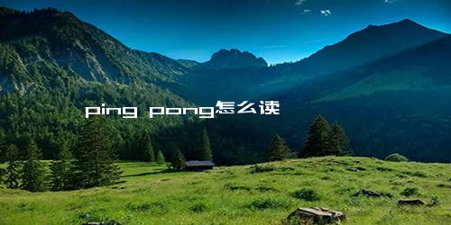 ping pong怎么读
